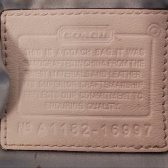 Coach Perforated Leather in White & Silver - Picture 6 of 7